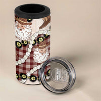 Cowboy Hawaii Mele Kalikimaka 4 in 1 Can Cooler Tumbler Paniolo Kukui Nut Pikake Lei Burgundy Version LT14 - Polynesian Pride