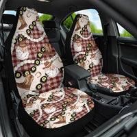 Cowboy Hawaii Mele Kalikimaka Car Seat Cover Paniolo Kukui Nut Pikake Lei Burgundy Version LT14 One Size Burgundy - Polynesian Pride