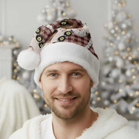 Cowboy Hawaii Mele Kalikimaka Christmas Santa Hat Paniolo Kukui Nut Pikake Lei Burgundy Version LT14 - Polynesian Pride