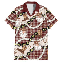 Cowboy Hawaii Mele Kalikimaka Hawaiian Shirt Paniolo Kukui Nut Pikake Lei Burgundy Version LT14 Burgundy - Polynesian Pride