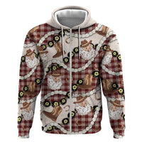 Cowboy Hawaii Mele Kalikimaka Hoodie Paniolo Kukui Nut Pikake Lei Burgundy Version LT14 Zip Hoodie Burgundy - Polynesian Pride