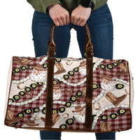 Cowboy Hawaii Mele Kalikimaka Travel Bag Paniolo Kukui Nut Pikake Lei Burgundy Version LT14 Burgundy - Polynesian Pride