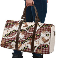 Cowboy Hawaii Mele Kalikimaka Travel Bag Paniolo Kukui Nut Pikake Lei Burgundy Version LT14 - Polynesian Pride