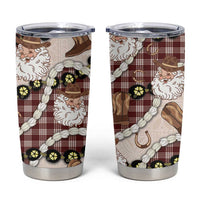 Cowboy Hawaii Mele Kalikimaka Tumbler Cup Paniolo Kukui Nut Pikake Lei Burgundy Version LT14 Burgundy - Polynesian Pride