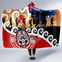 New Zealand Waitangi And ANZAC Day Hooded Blanket Aotearoa Maori Tiki With Last Post LT14 - Polynesian Pride