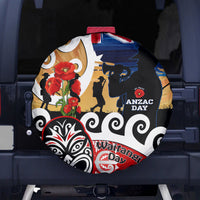 New Zealand Waitangi And ANZAC Day Spare Tire Cover Aotearoa Maori Tiki With Last Post LT14 - Polynesian Pride