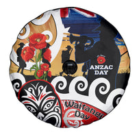 New Zealand Waitangi And ANZAC Day Spare Tire Cover Aotearoa Maori Tiki With Last Post LT14 - Polynesian Pride