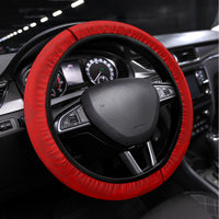 New Zealand Waitangi And ANZAC Day Steering Wheel Cover Aotearoa Maori Tiki With Last Post LT14 Universal Fit Black - Polynesian Pride
