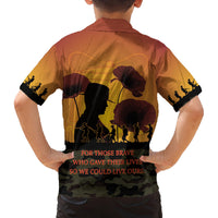 Tokelau ANZAC Day Family Matching Puletasi and Hawaiian Shirt Camouflage With Poppies Lest We Forget LT14 - Polynesian Pride