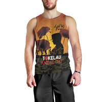 Tokelau ANZAC Day Men Tank Top Camouflage With Poppies Lest We Forget LT14 - Polynesian Pride