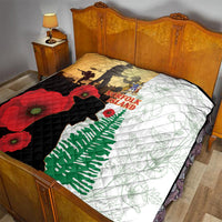 Norfolk Island ANZAC Day Quilt Pine Tree With Poppies Lest We Forget LT14 - Polynesian Pride