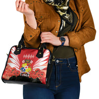Tonga ANZAC Day Shoulder Handbag Camouflage With Poppies Lest We Forget LT14 - Polynesian Pride
