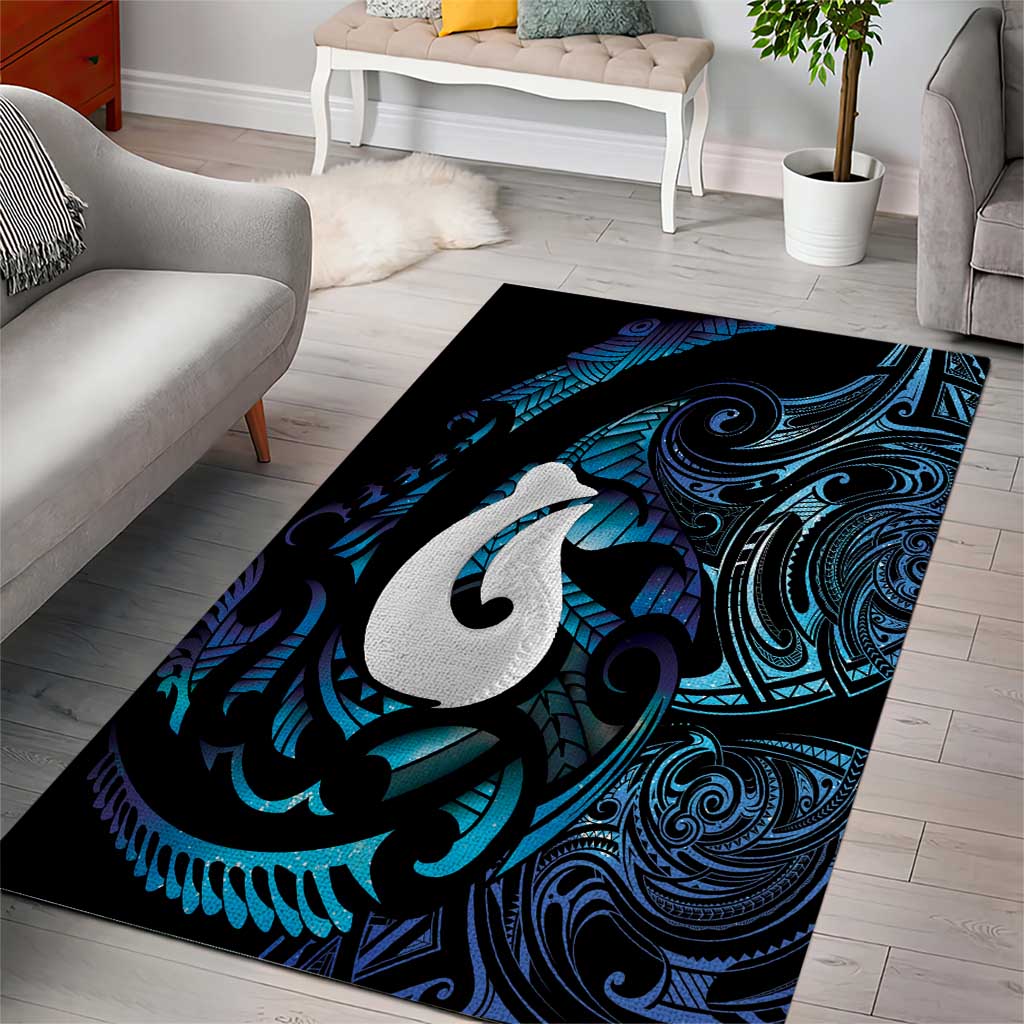 Hei Matau New Zealand Matariki Area Rug NZ Fish Hook Maori Art