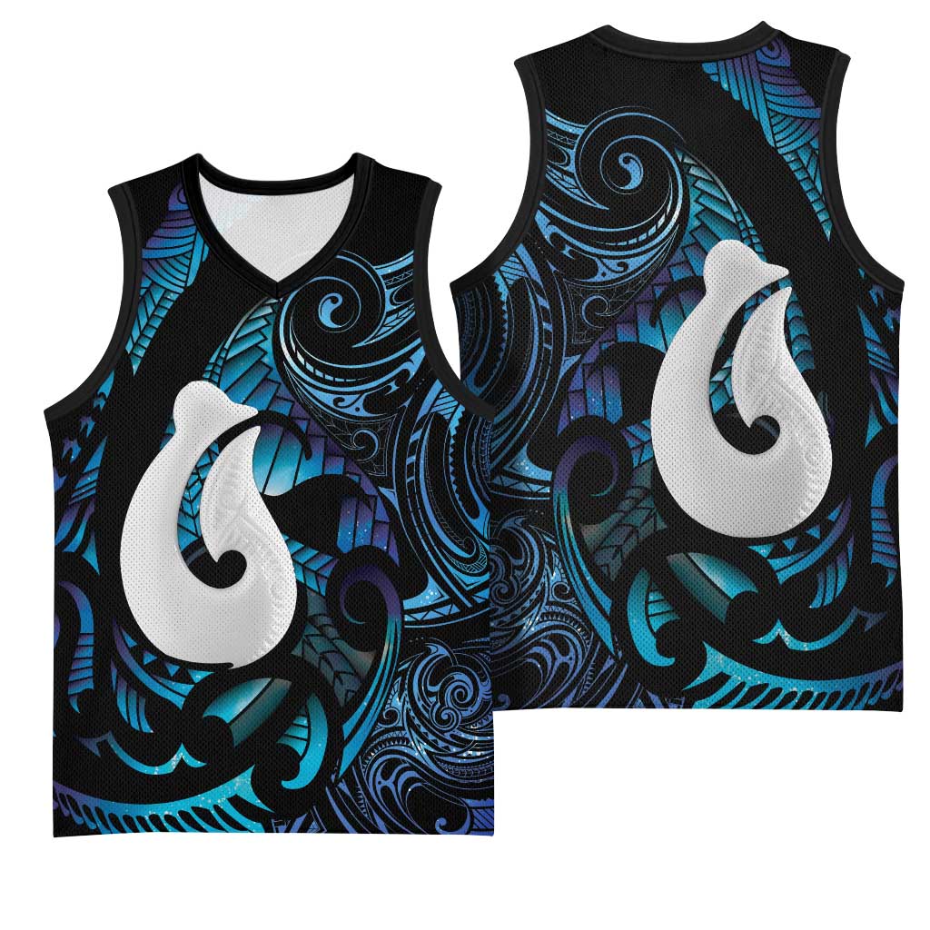 Hei Matau New Zealand Matariki Basketball Jersey NZ Fish Hook Maori Art
