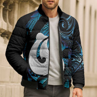 Hei Matau New Zealand Matariki Bomber Puffer Jacket NZ Fish Hook Maori Art