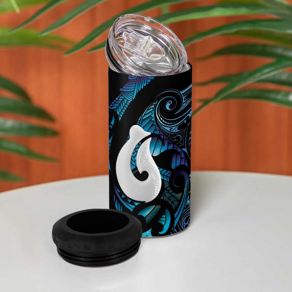 Hei Matau New Zealand Matariki 4 in 1 Can Cooler Tumbler NZ Fish Hook Maori Art LT14 - Polynesian Pride