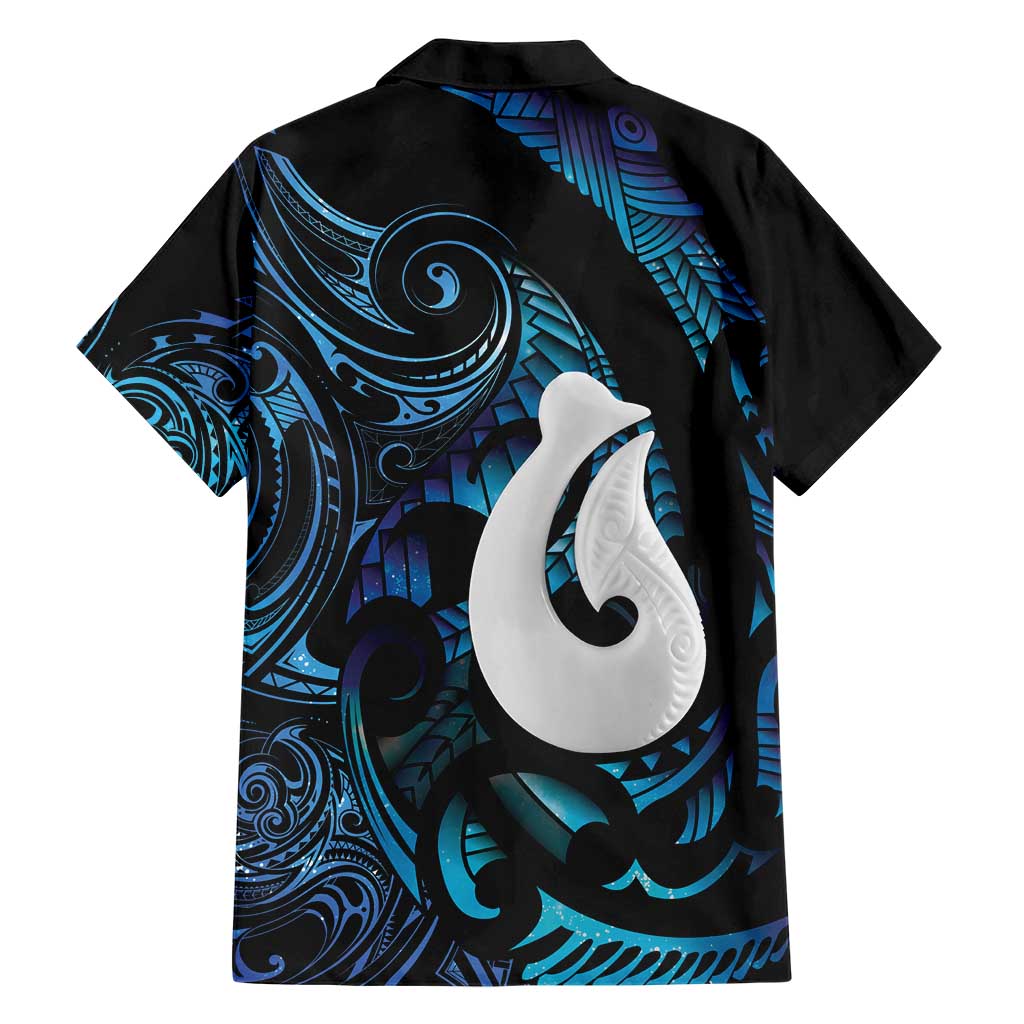 Hei Matau New Zealand Matariki Family Matching Puletasi and Hawaiian Shirt NZ Fish Hook Maori Art LT14 - Polynesian Pride
