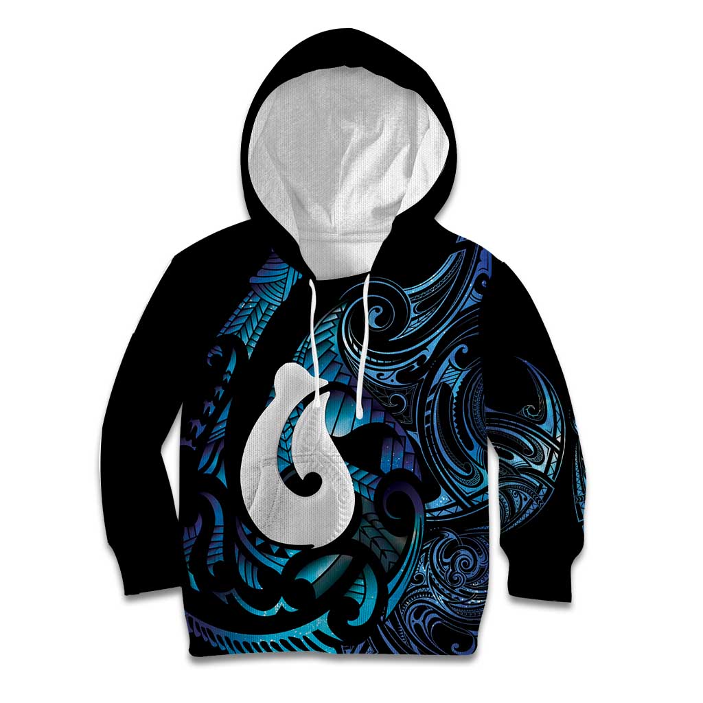 Hei Matau New Zealand Matariki Kid Hoodie NZ Fish Hook Maori Art