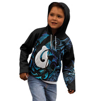 Hei Matau New Zealand Matariki Kid Hoodie NZ Fish Hook Maori Art