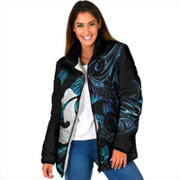 Hei Matau New Zealand Matariki Padded Jacket NZ Fish Hook Maori Art