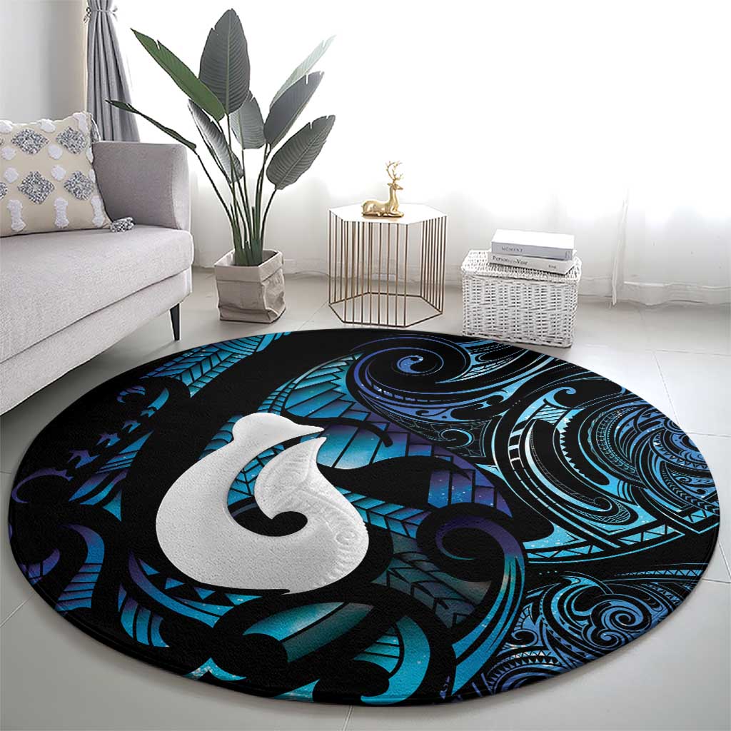Hei Matau New Zealand Matariki Round Carpet NZ Fish Hook Maori Art