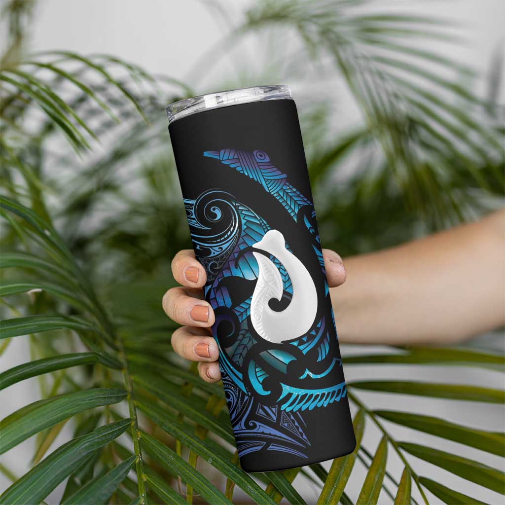 Hei Matau New Zealand Matariki Skinny Tumbler NZ Fish Hook Maori Art LT14 - Polynesian Pride
