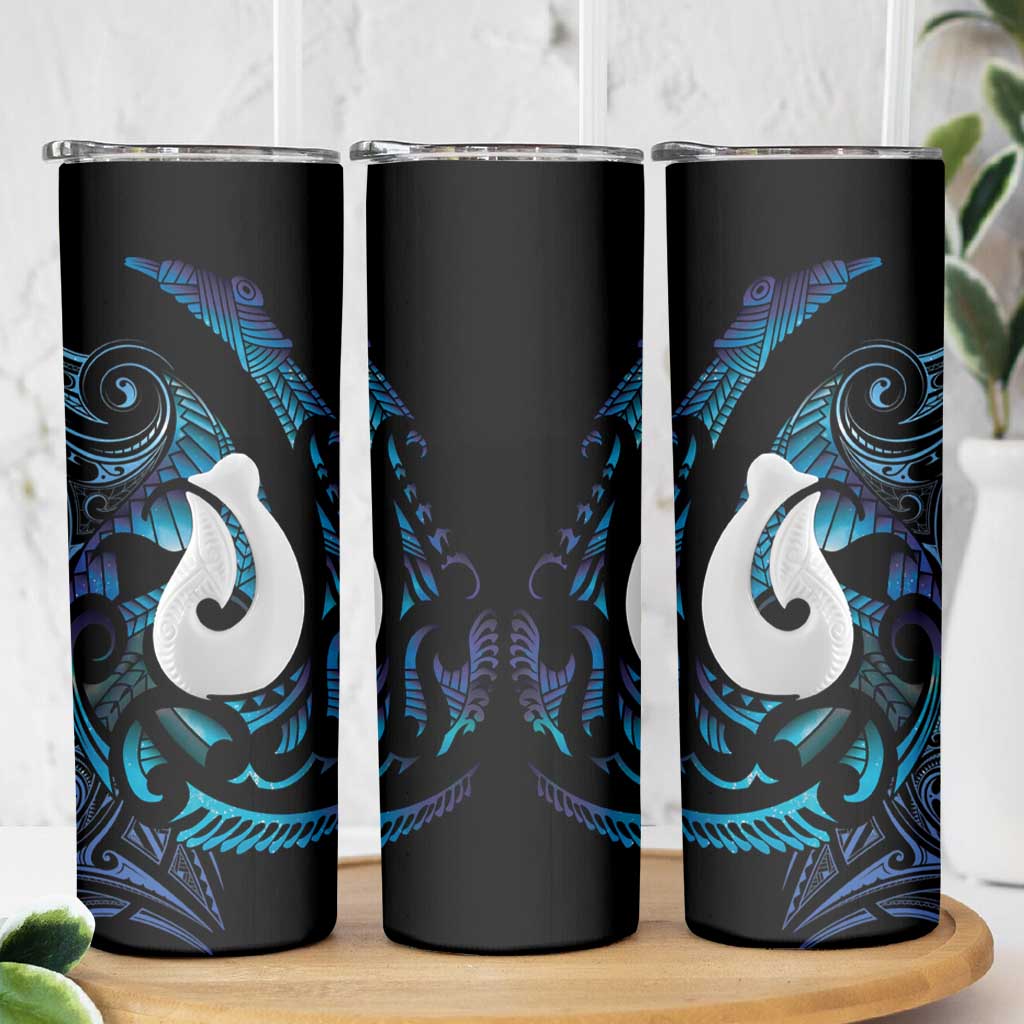 Hei Matau New Zealand Matariki Skinny Tumbler NZ Fish Hook Maori Art LT14 - Polynesian Pride