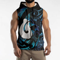 Hei Matau New Zealand Matariki Sleeveless Zip Hoodie NZ Fish Hook Maori Art LT14 - Polynesian Pride