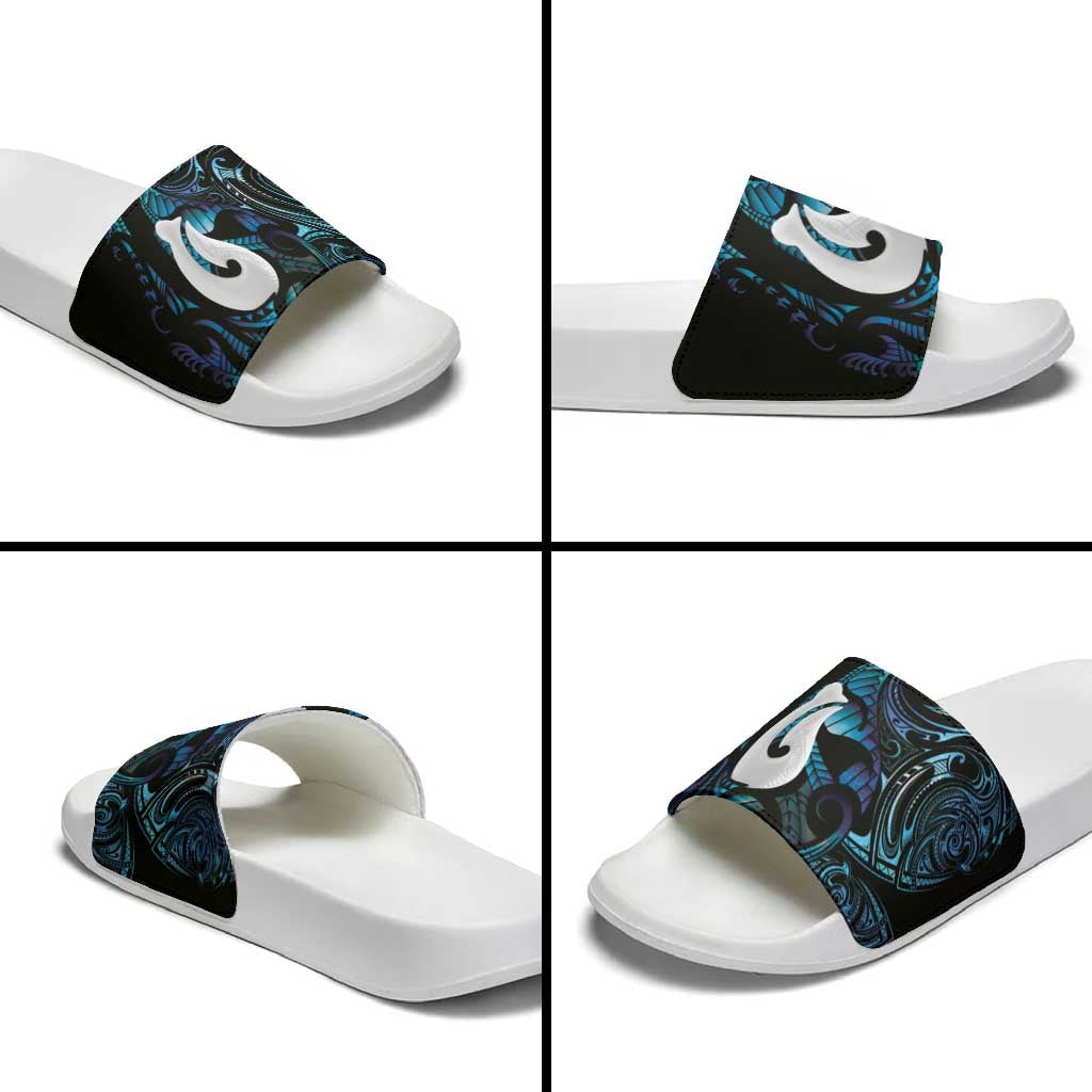 Hei Matau New Zealand Matariki Slide Sandals NZ Fish Hook Maori Art LT14 - Polynesian Pride