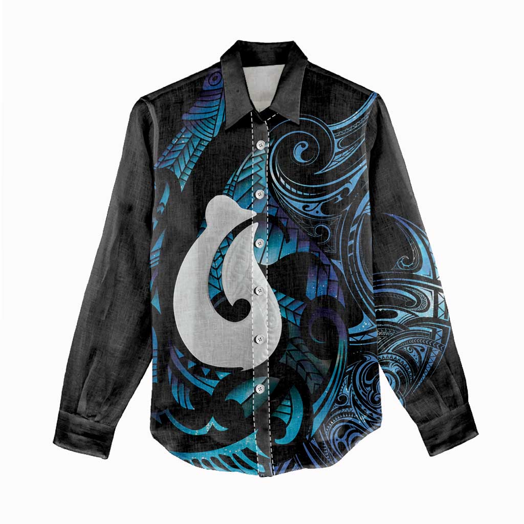 Hei Matau New Zealand Matariki Women Casual Shirt NZ Fish Hook Maori Art LT14 - Polynesian Pride