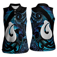 Hei Matau New Zealand Matariki Women Sleeveless Polo Shirt NZ Fish Hook Maori Art LT14 - Polynesian Pride