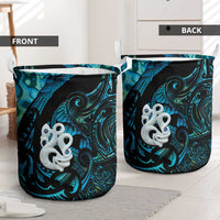 Manaia New Zealand Matariki Laundry Basket NZ Paua Shell Maori Art
