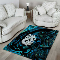 Manaia New Zealand Matariki Area Rug NZ Paua Shell Maori Art