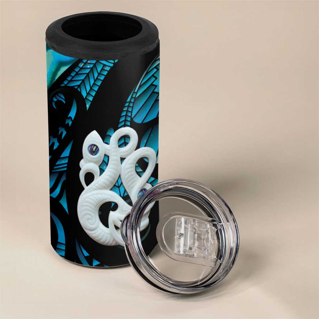 Manaia New Zealand Matariki 4 in 1 Can Cooler Tumbler NZ Paua Shell Maori Art LT14 - Polynesian Pride