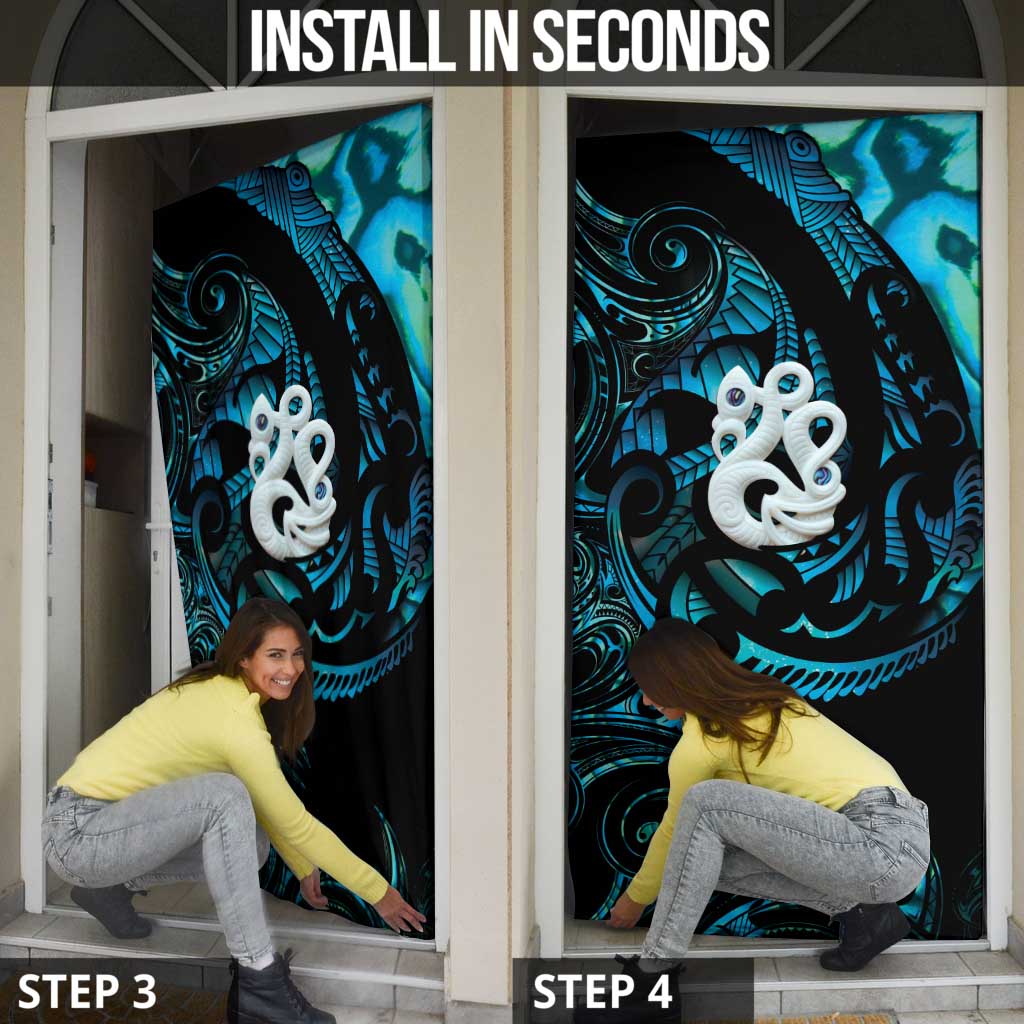Manaia New Zealand Matariki Door Cover NZ Paua Shell Maori Art