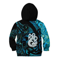 Manaia New Zealand Matariki Kid Hoodie NZ Paua Shell Maori Art