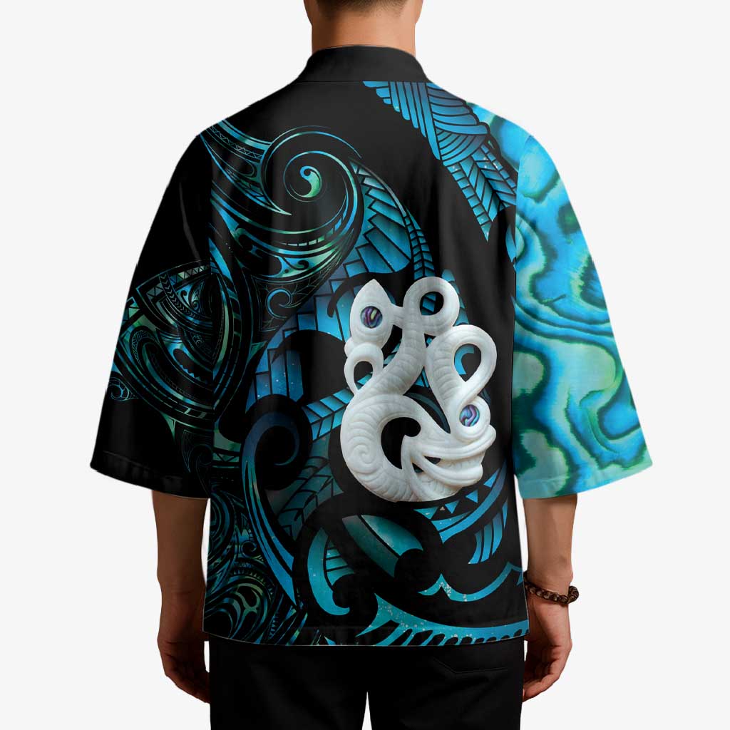 Manaia New Zealand Matariki Kimono NZ Paua Shell Maori Art