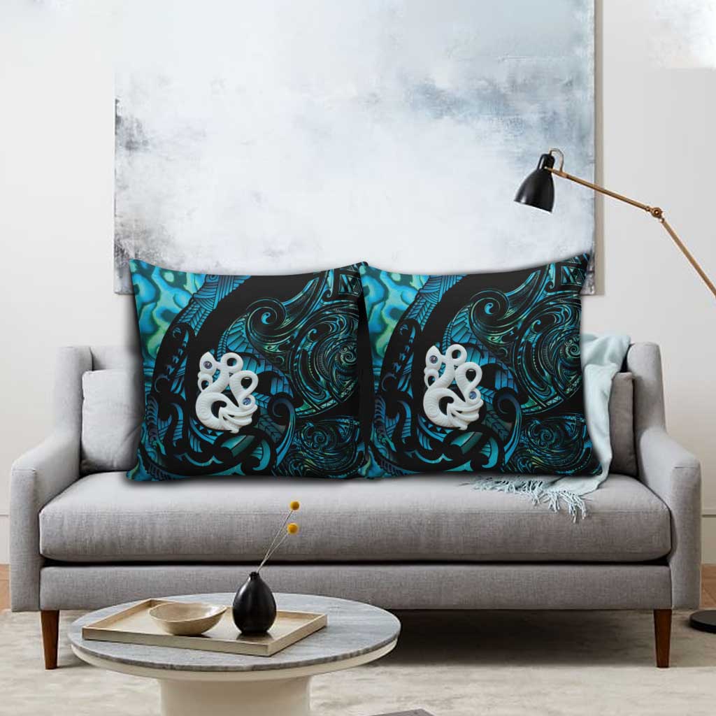 Manaia New Zealand Matariki Pillow Cover NZ Paua Shell Maori Art