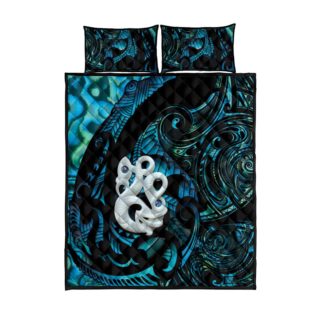 Manaia New Zealand Matariki Quilt Bed Set NZ Paua Shell Maori Art