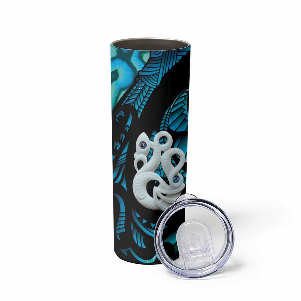 Manaia New Zealand Matariki Skinny Tumbler NZ Paua Shell Maori Art LT14 - Polynesian Pride