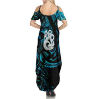 Manaia New Zealand Matariki Summer Maxi Dress NZ Paua Shell Maori Art