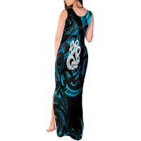 Manaia New Zealand Matariki Tank Maxi Dress NZ Paua Shell Maori Art
