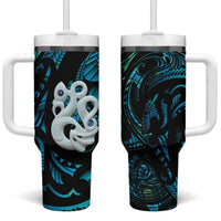 Manaia New Zealand Matariki Tumbler With Handle NZ Paua Shell Maori Art