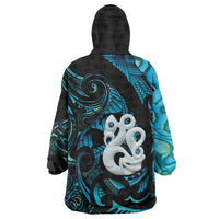 Manaia New Zealand Matariki Wearable Blanket Hoodie NZ Paua Shell Maori Art LT14 - Polynesian Pride