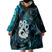 Manaia New Zealand Matariki Wearable Blanket Hoodie NZ Paua Shell Maori Art LT14 - Polynesian Pride