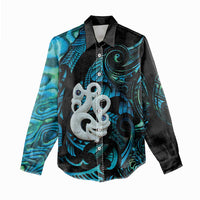 Manaia New Zealand Matariki Women Casual Shirt NZ Paua Shell Maori Art LT14 - Polynesian Pride