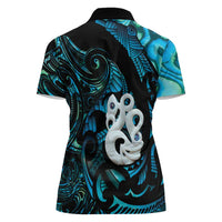 Manaia New Zealand Matariki Women Polo Shirt NZ Paua Shell Maori Art LT14 - Polynesian Pride