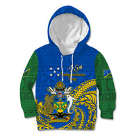 Polynesian Pride Independence Day Solomon Islands Kid Hoodie Happy 45th Anniversary LT14 Hoodie Blue - Polynesian Pride