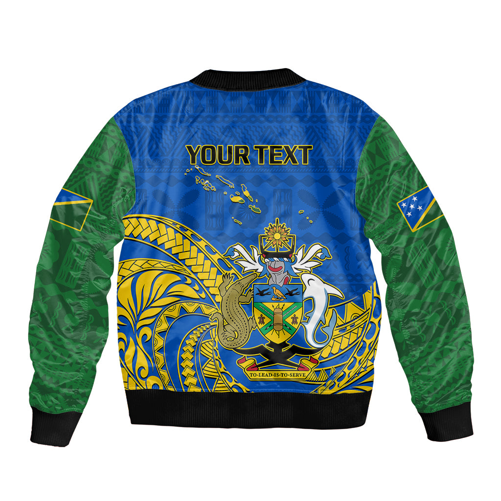 Personalised Independence Day Solomon Islands Bomber Jacket Happy 45th Anniversary LT14 - Polynesian Pride