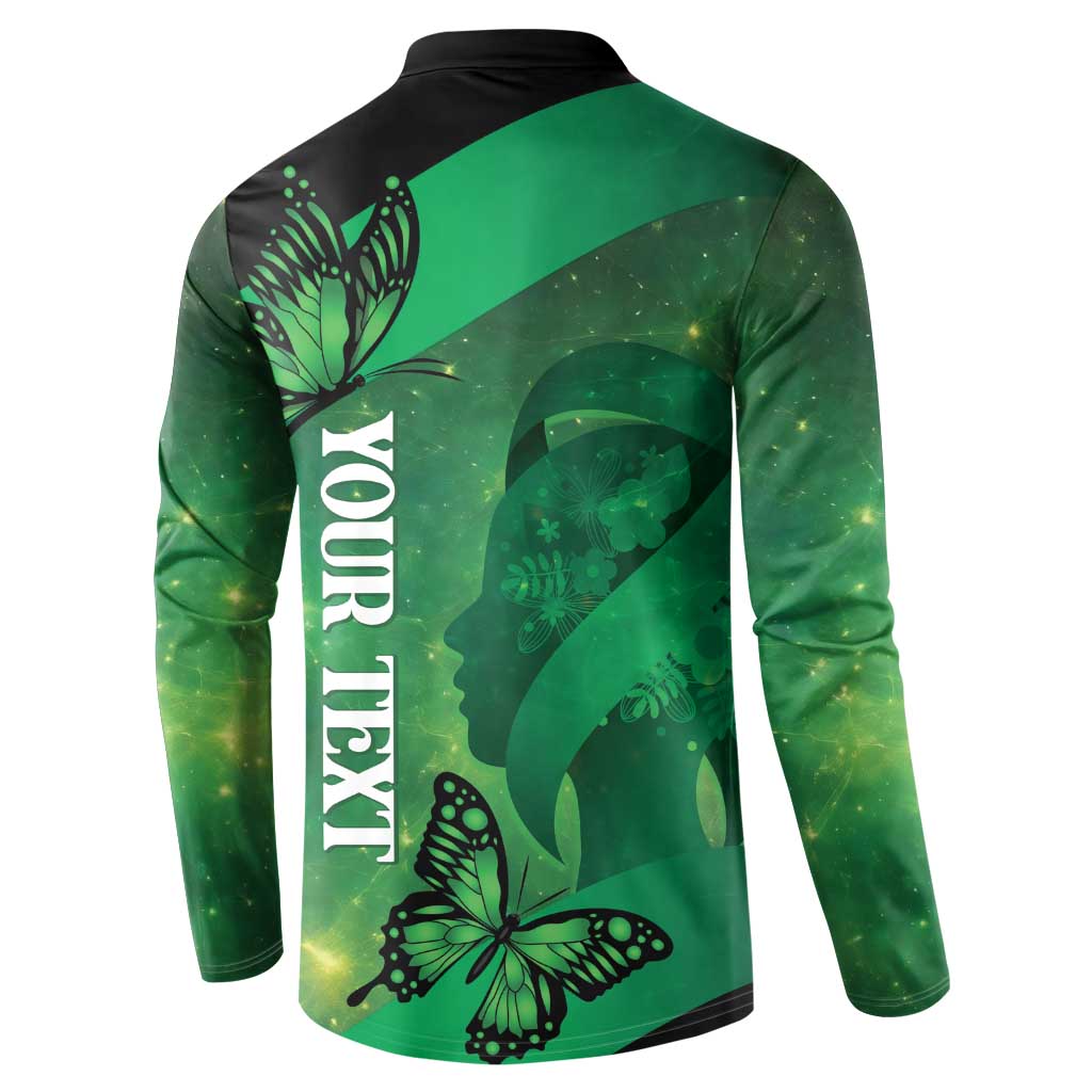 Personalised World Mental Health Awareness Month Button Sweatshirt Warriors Brave Strong Galaxy Vibes LT14 - Polynesian Pride